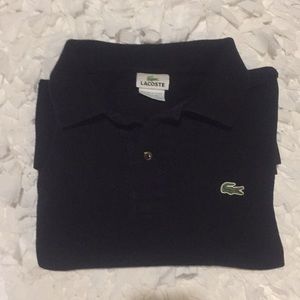 Men’s black Lacoste polo